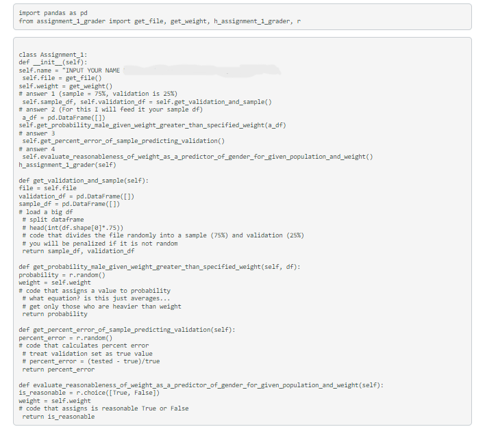 Use pandas library only: Task 1: Usin the skeleton code, create a