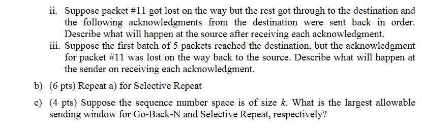 packets (marked by sequence number #1 to #10) and received the acknowledgments
