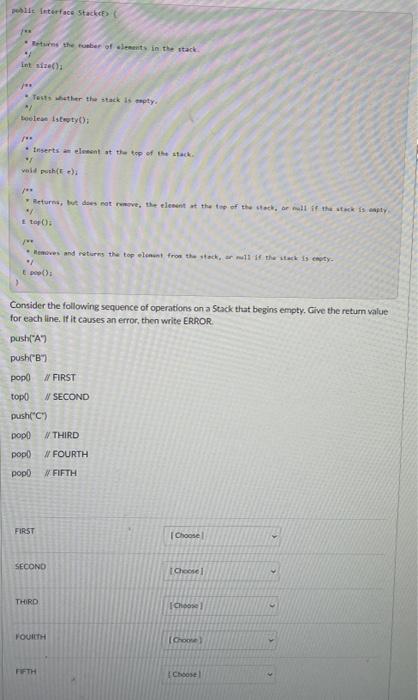  obile Interface Stack ** Tests whether the stack is moty. Belee