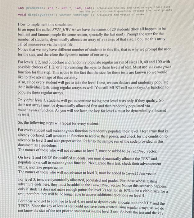 C++ program This is all the information on the program the question