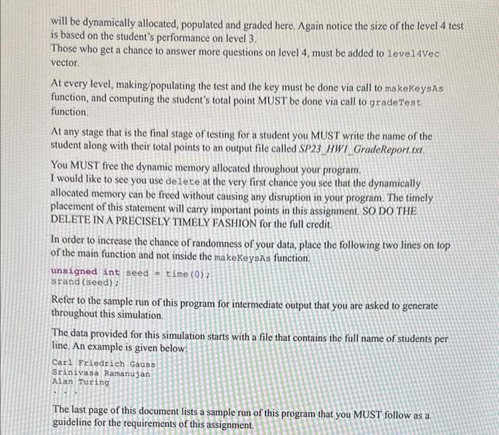 is in the pictures This assignment covers the following topics: - Pointers