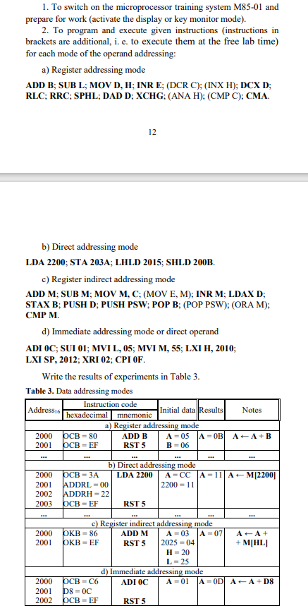 note* Replace 2000 to 8000 table 3 is outline 1. To switch