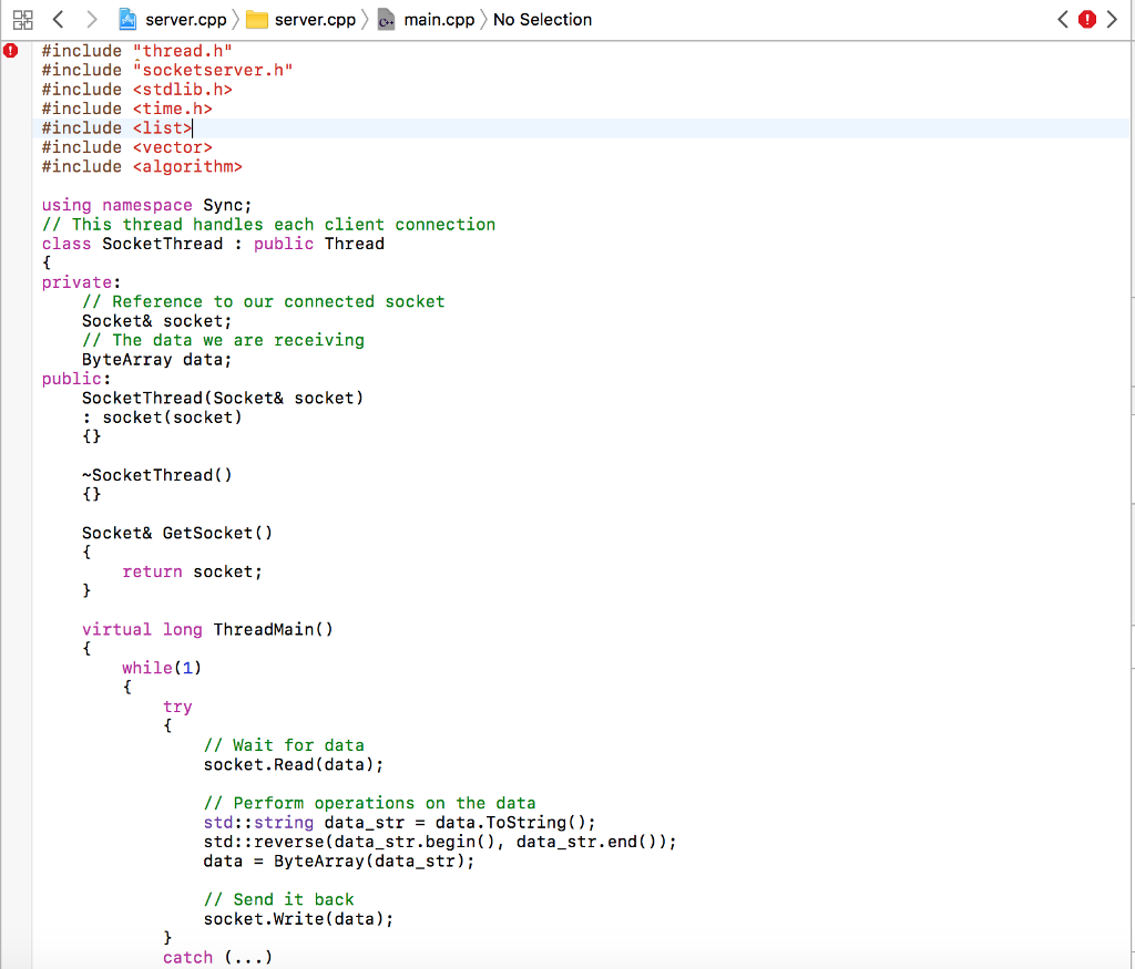 Server, as the name implies, opens a socket server on a particular