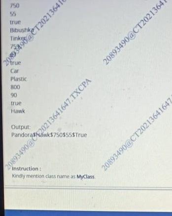 isPlastic bool public properties Create a Toy class which takes parameters assign