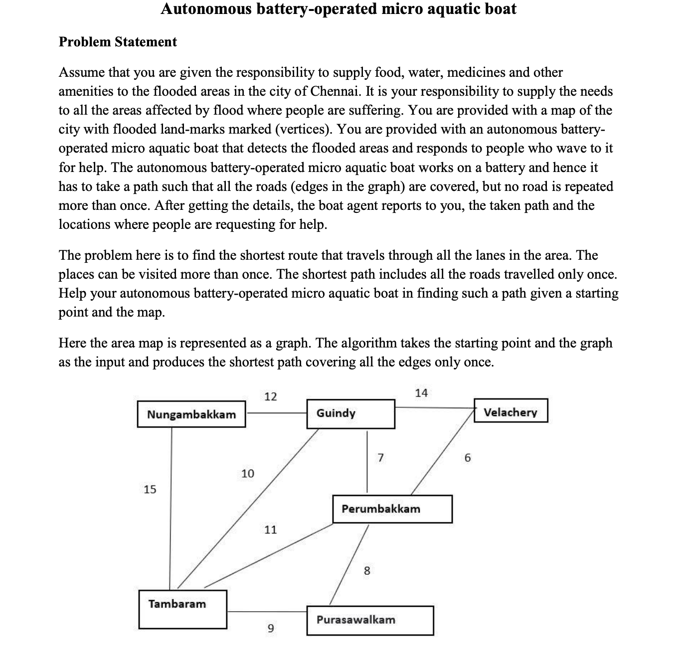  Problem Statement Assume that you are given the responsibility to supply