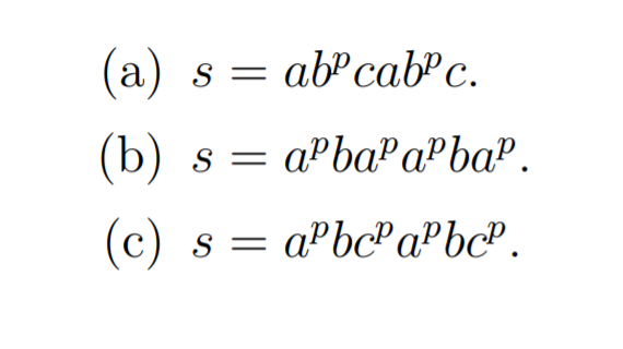 Let A = {ww | w {a, b, c} }. Suppose you