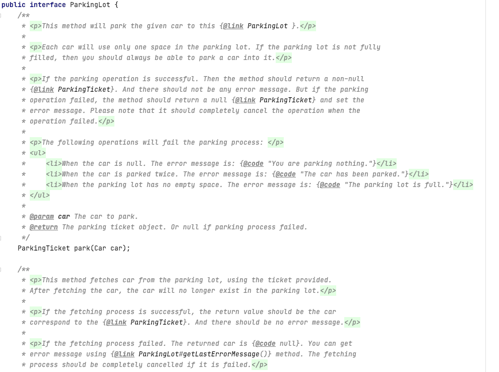 new to Java, need help on a parking lot program. file [Car.java]