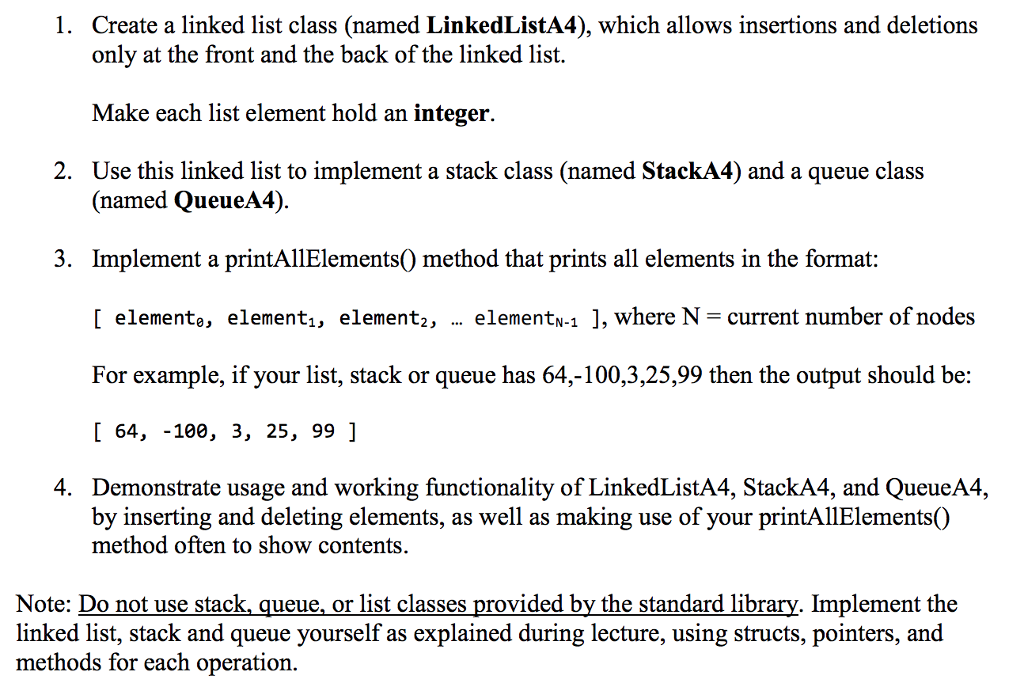 Need help on C++ program. 1. Create a linked list class (named