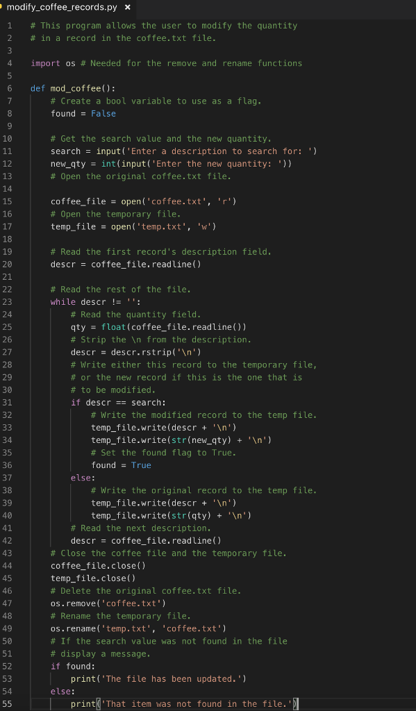 as modules. Modify each of the 5 functions to make it into