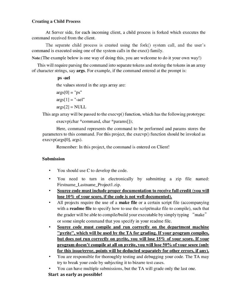 points Due: Friday, October 12,2018, 11:59pm This project consists of writing a