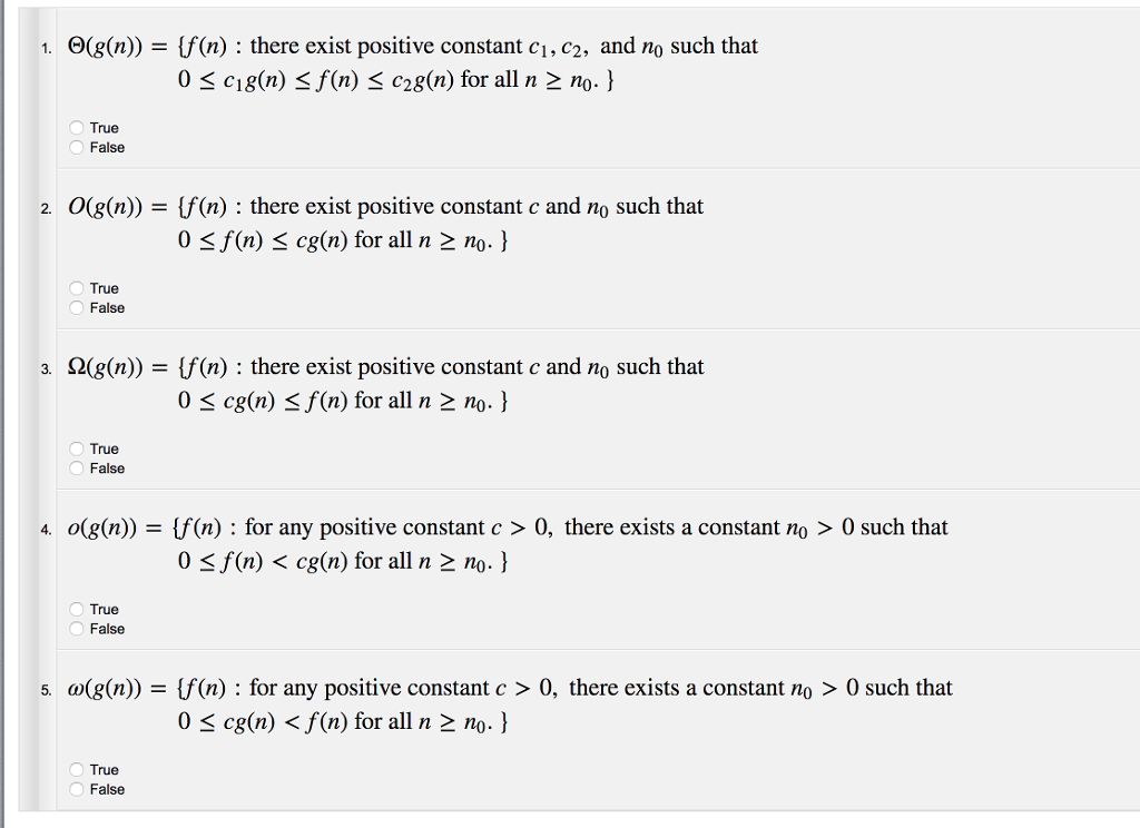 solve (g(n)) = {f(n) : there exist positive constant ci, c2, and