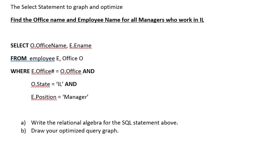 and then draw the most efficient query graph you can using the