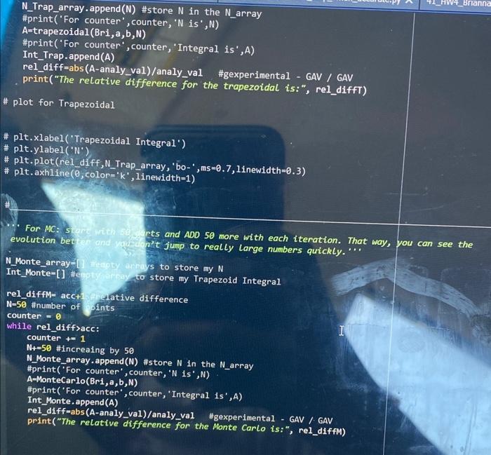 that has the trapezoidal integral graph and the other that have the