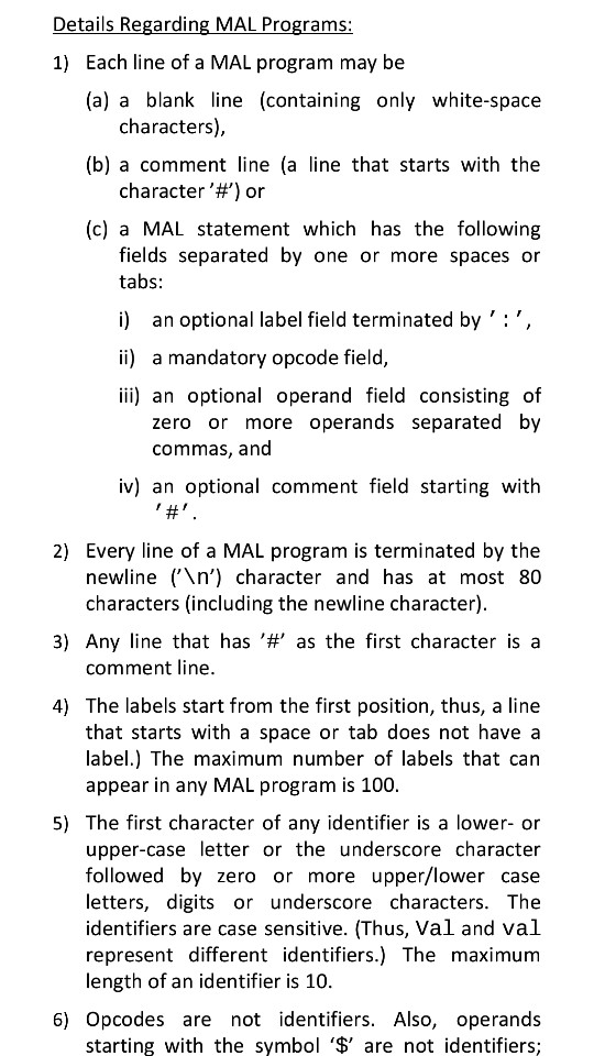 COMPILES. You are required to write a C program whose input is