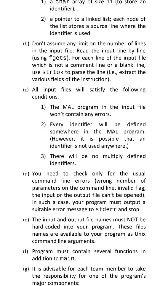 Line Details: Suppose the executable version of your program is named prog4.