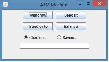 **JAVA PROGRAM** This project involves writing a program that implements an ATM