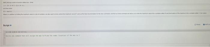 4 % Compute the sine of x. Store the result as y.l