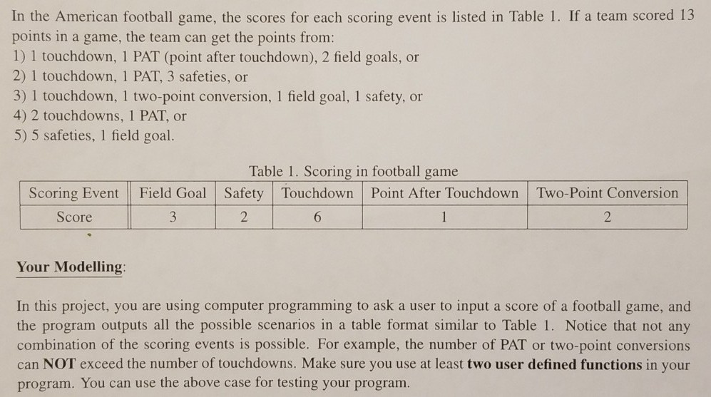  The computer program must be in C. Notice that a PTA