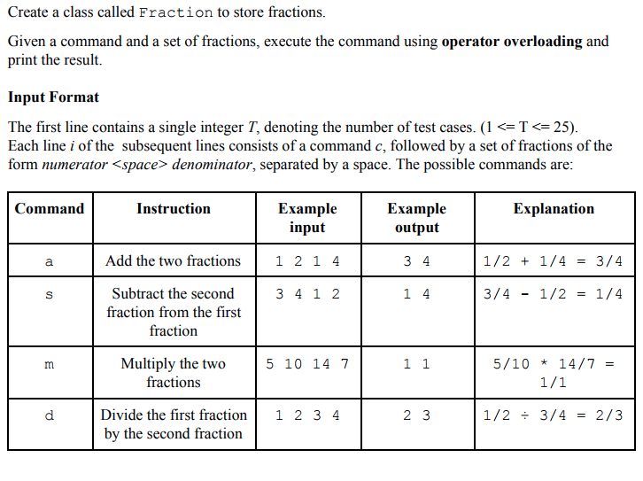  Programming in C!!!!!!!! Create a structure called Fraction to store fractions