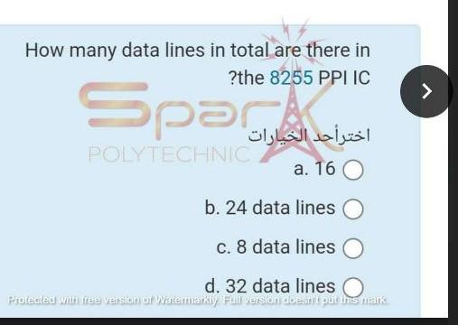  Please i need answer just Assembly How many data lines in