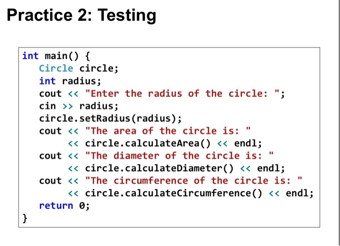 circumference of a circle based on the radius of that object