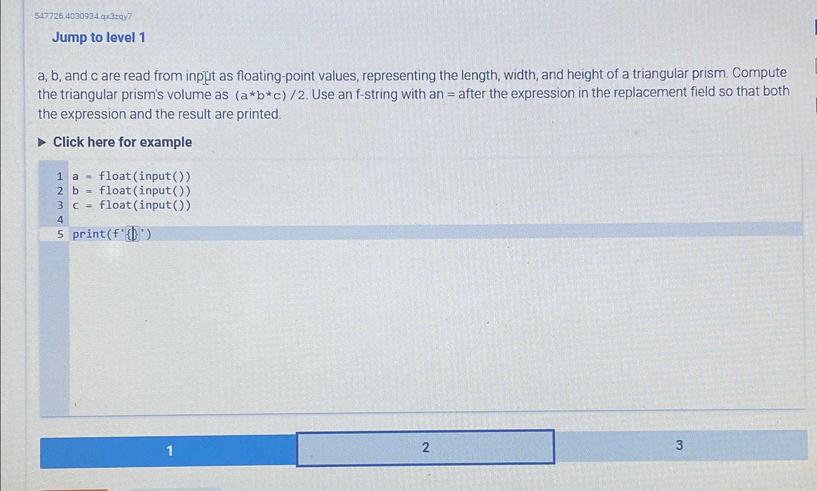  547726.4030934.4329y7 Jump to level 1 a,b, and c are read from