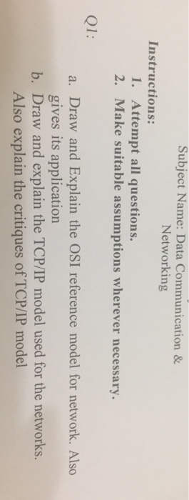 Draw and Explain the OSI reference model for network. Also gives