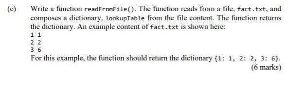 structured programming. (a) Write a function factorial1() that takes ONE (1) argument: