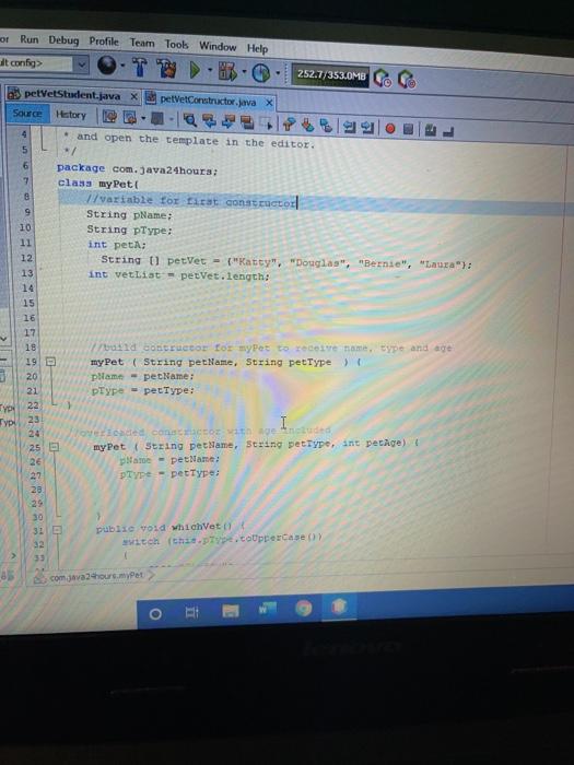 10 ** 11 12 Bauthor chave 13 14 15 public class petvetstodent