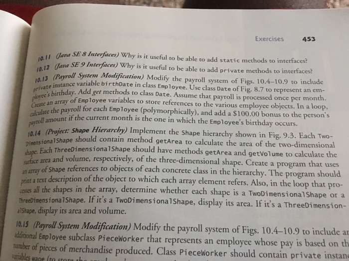  Number 10.13 please Exercises 453 a SE 8 Interfaces) Why is