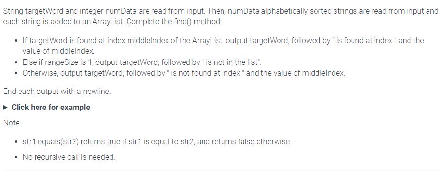  String targetWord and integer numData are read from input. Then, numData