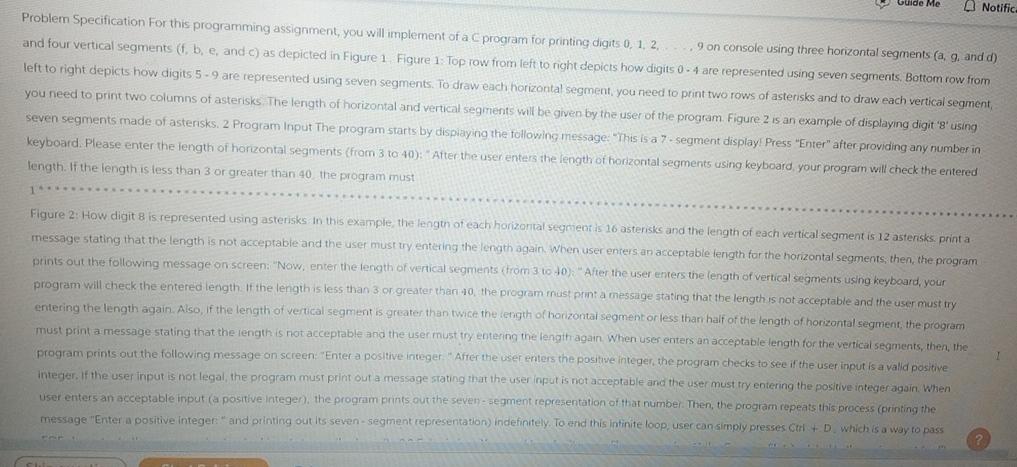  Problem Specification For this programming assignment, you will implement of a