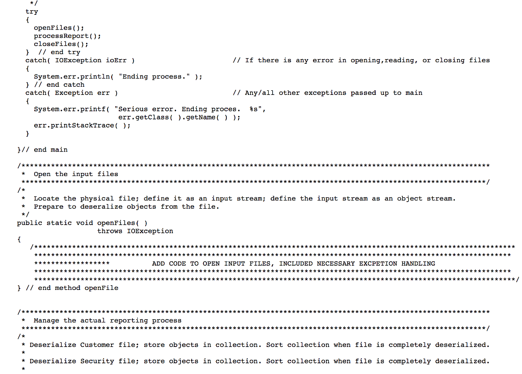 provided to you. You must furnish certain, specific portions of the logic