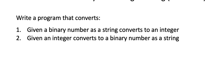 Please write in C. U! Write a program that converts: 1.