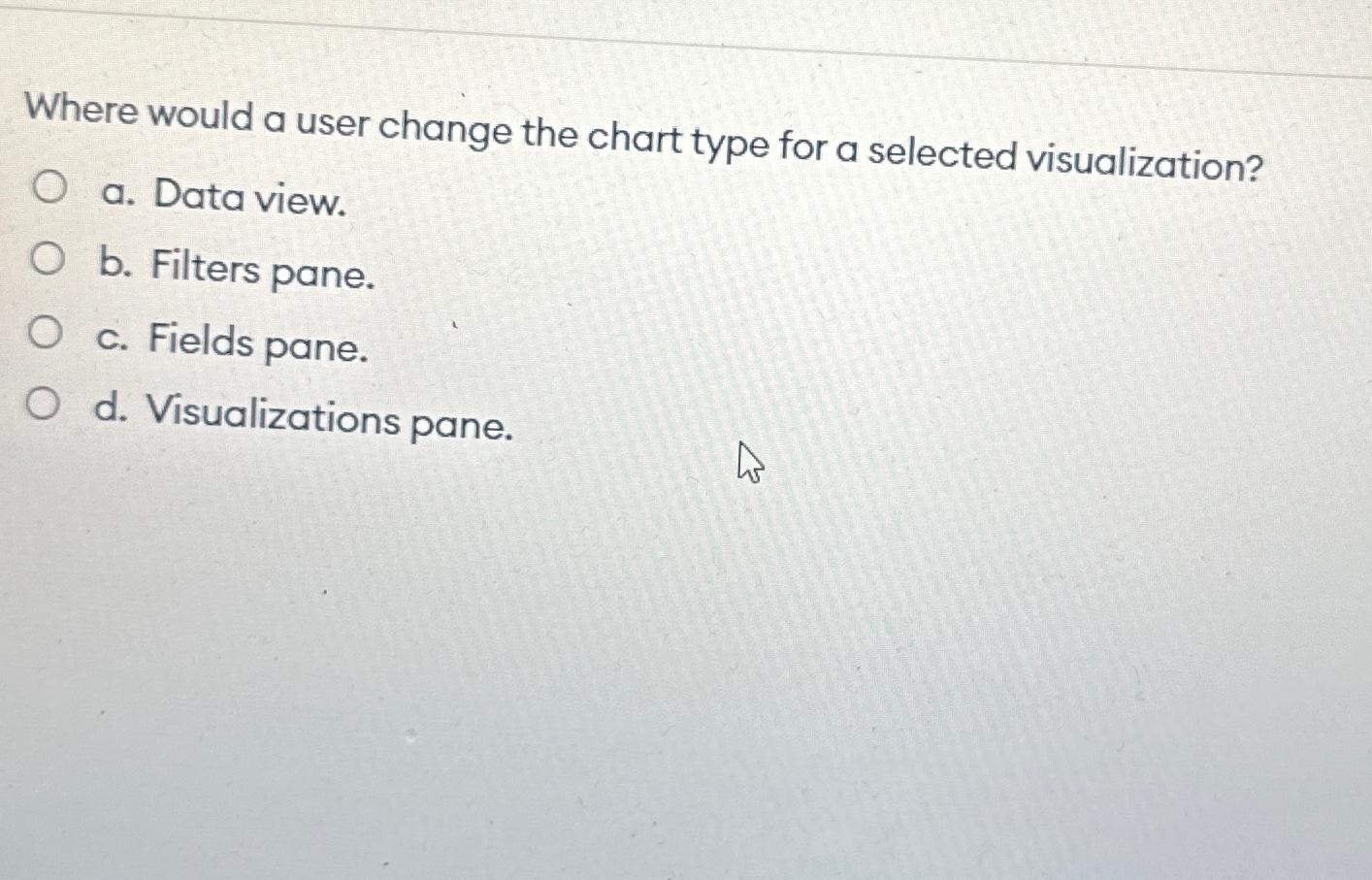  Where would a user change the chart type for a selected