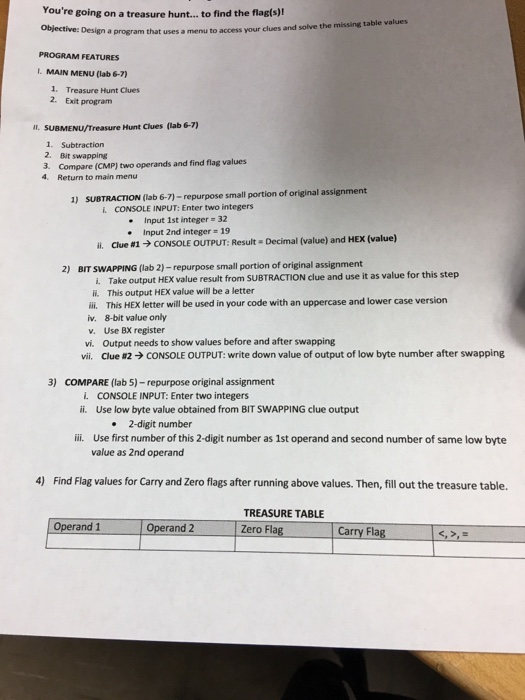  Objective: Design a program that uses a menu to access your