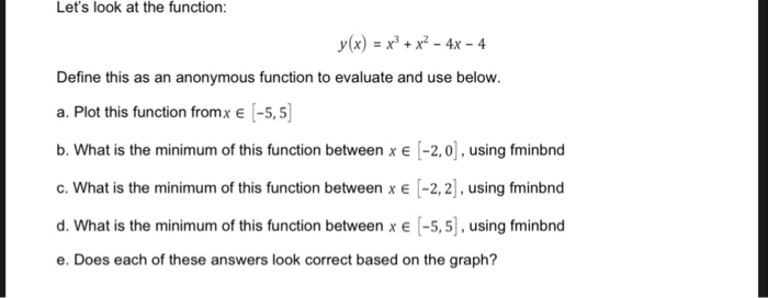  MATLAB script needed Let's look at the function: y(x) =x3 +