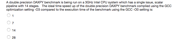 Intel CPU system which has a single issue, scalar pipeline with 14
