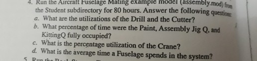  solve using promodel 4. Run the Aircraft Fuselage Mating example model