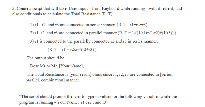create a C script. 3. Create a script that will take User