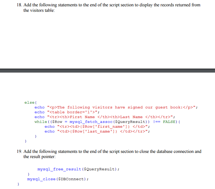 to a database, 1. Create a new document in your text editor