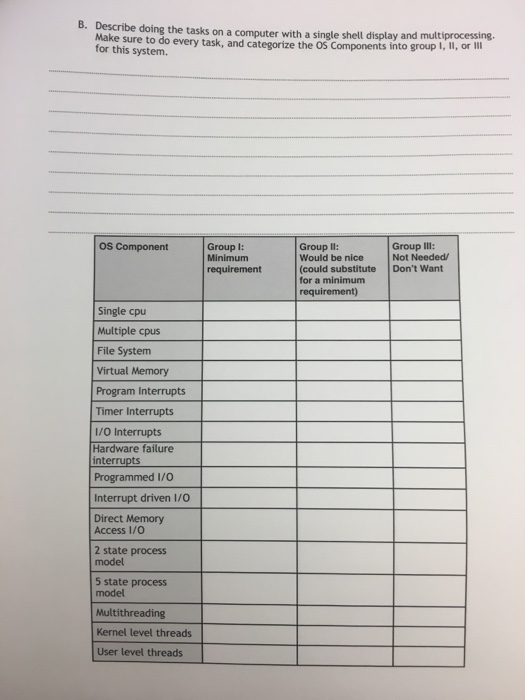 need for this particular program? Which OS components would I need and