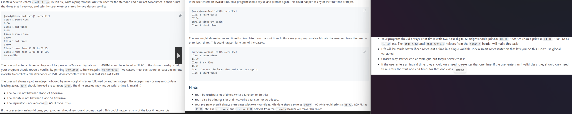  Create a new file called conflict.cpp. In this file, write a