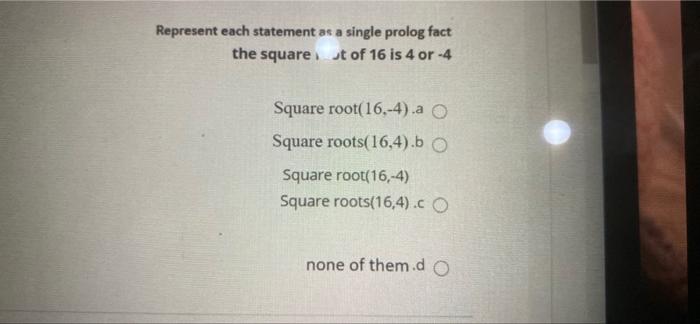  Represent each statement as a single prolog fact the square ut