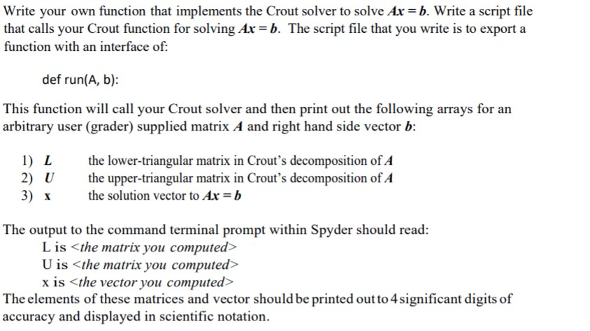 What is the python code for this? Write your own function that