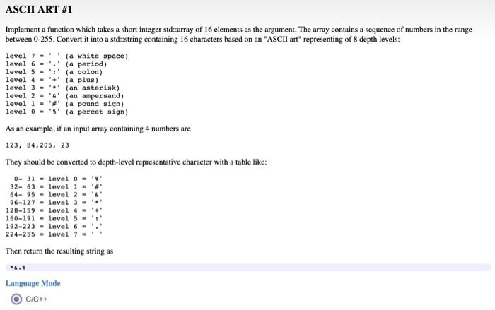  (With C++ program) Implement a function which takes a short integer