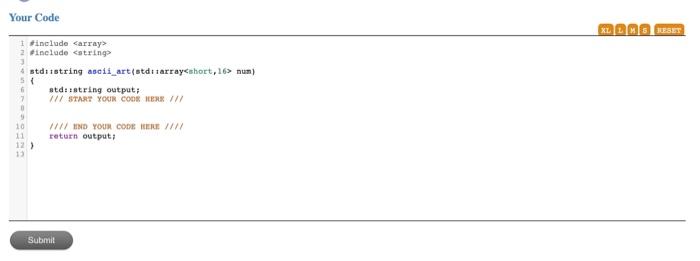 std::array of 16 elements as the argument. The array contains a sequence