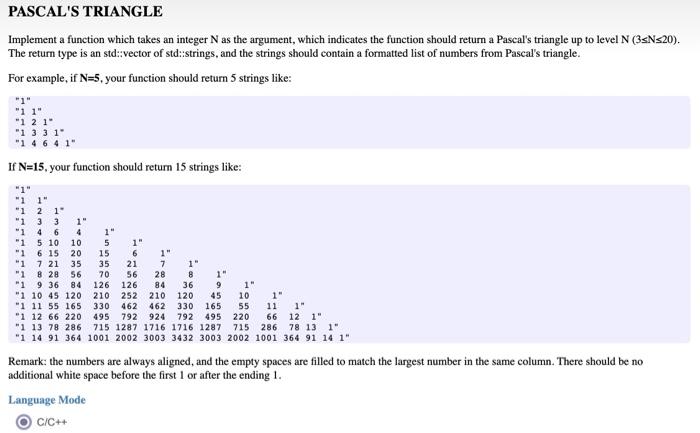  (With C++ program) Implement a function which takes an integer N