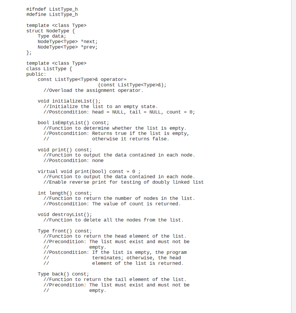 stub file contains the basic class format to implement the virtual methods