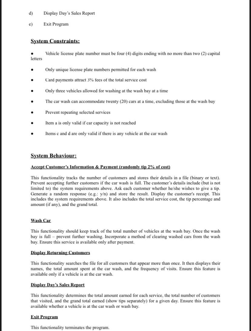 the concepts learnt in this course. Specifically, you will have to demonstrate